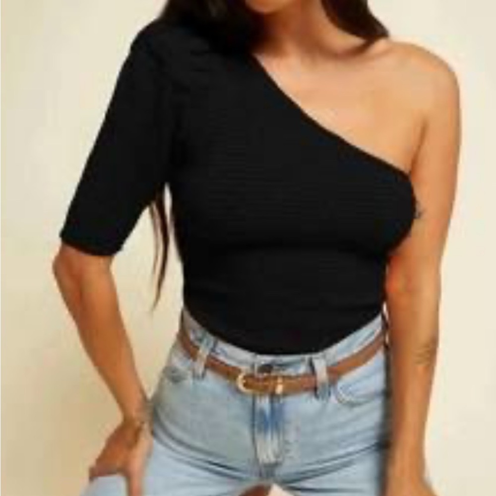 Nation Kirstie Black One-Shoulder Top
